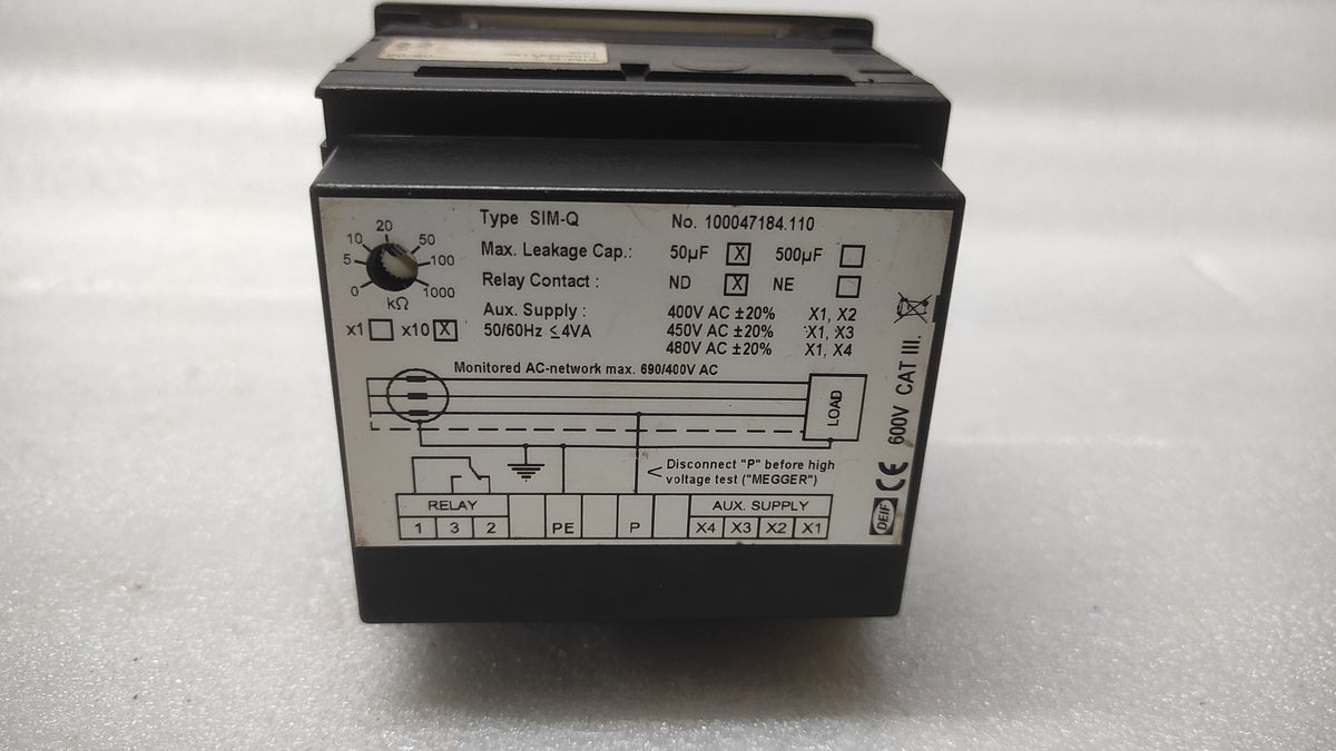 DEIF SIM-Q MEGA OHM METER 100047184.110 400-480V