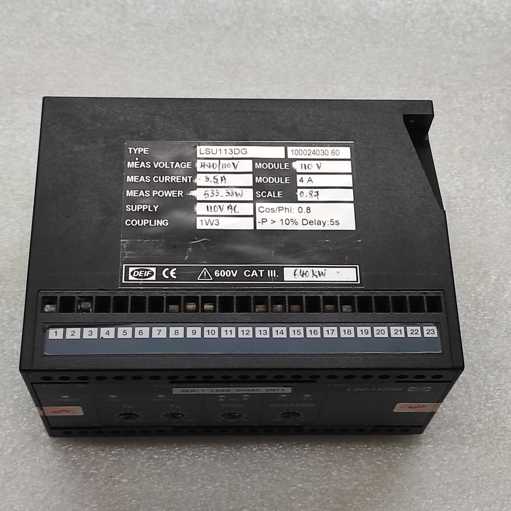 DEIF LSU-113DG LOAD SHARING UNIT 100024030.60 110V