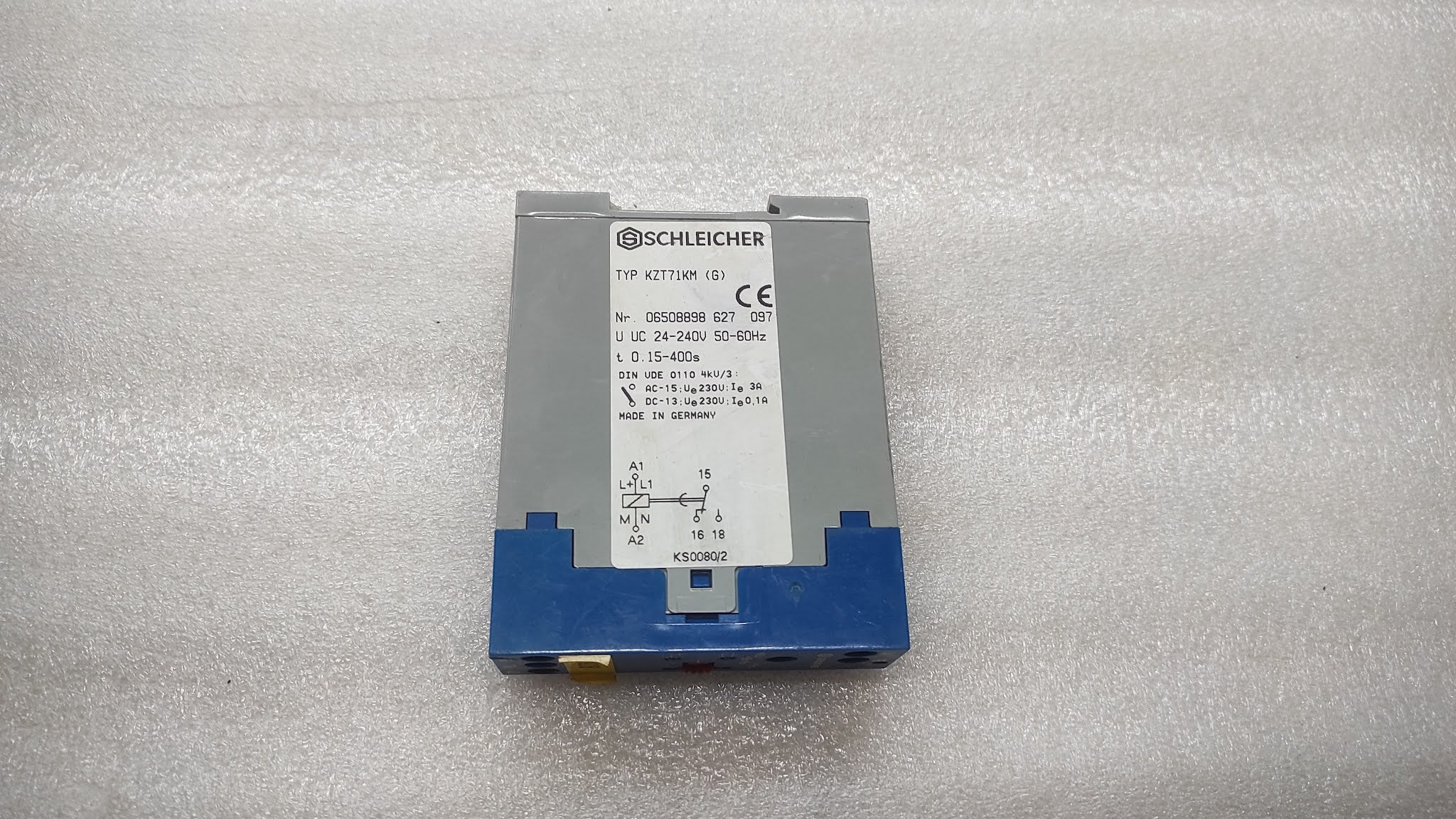 SCHLEICHER KZT71KM-G TIME RELAY 06508898 24-240VAC 0.15-400S