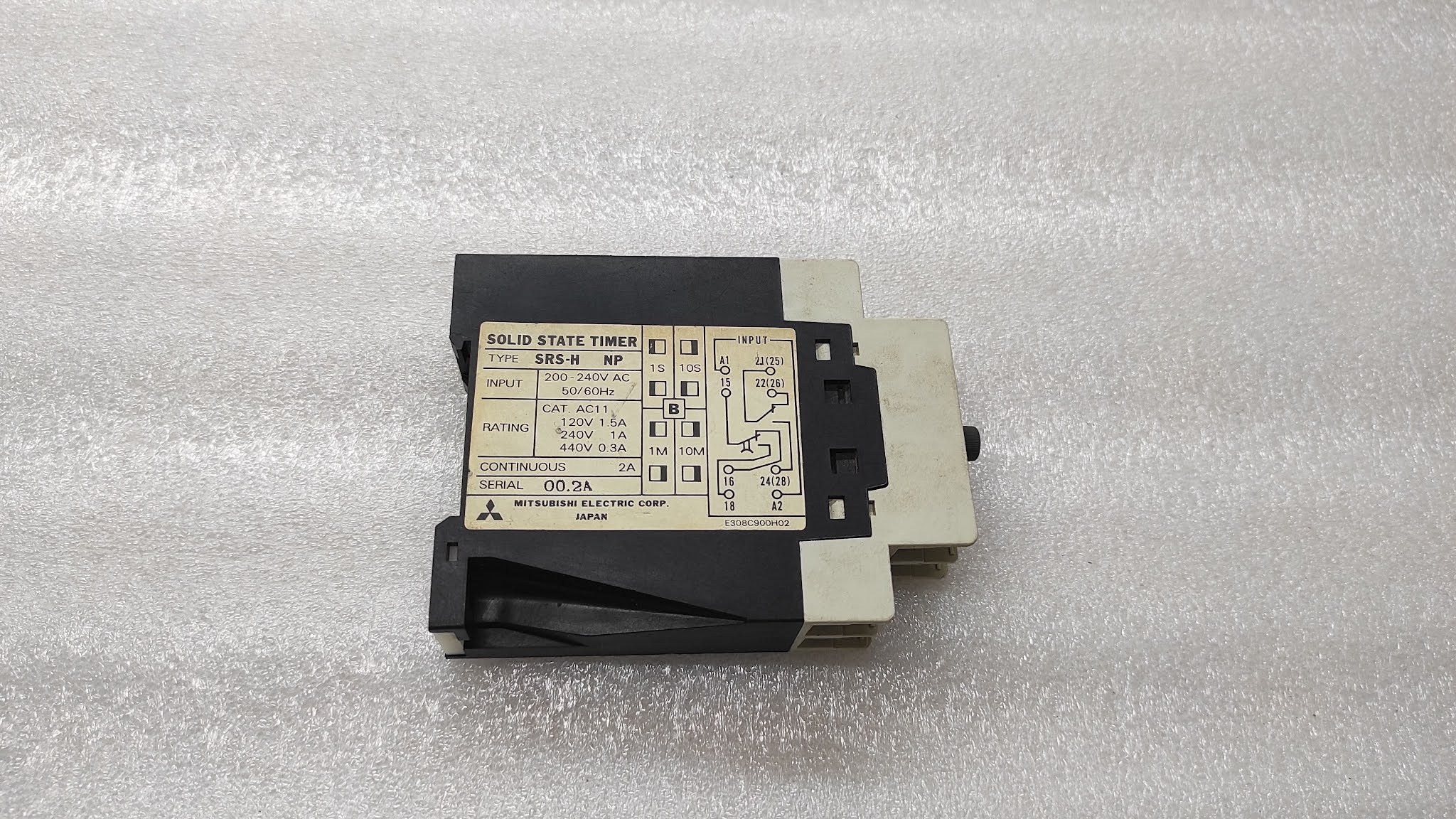 MITSUBISHI SRS-HNP SOLID STATE TIMER 200-240VAC 0.1-10 SEC