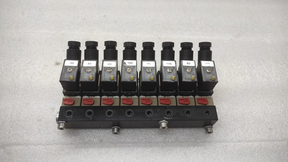 BURKERT 6012T1.2FKMPA SYS FLUID CONTROL VALVE 24VDC 0-4.5BAR LOT OF 8 UNIT