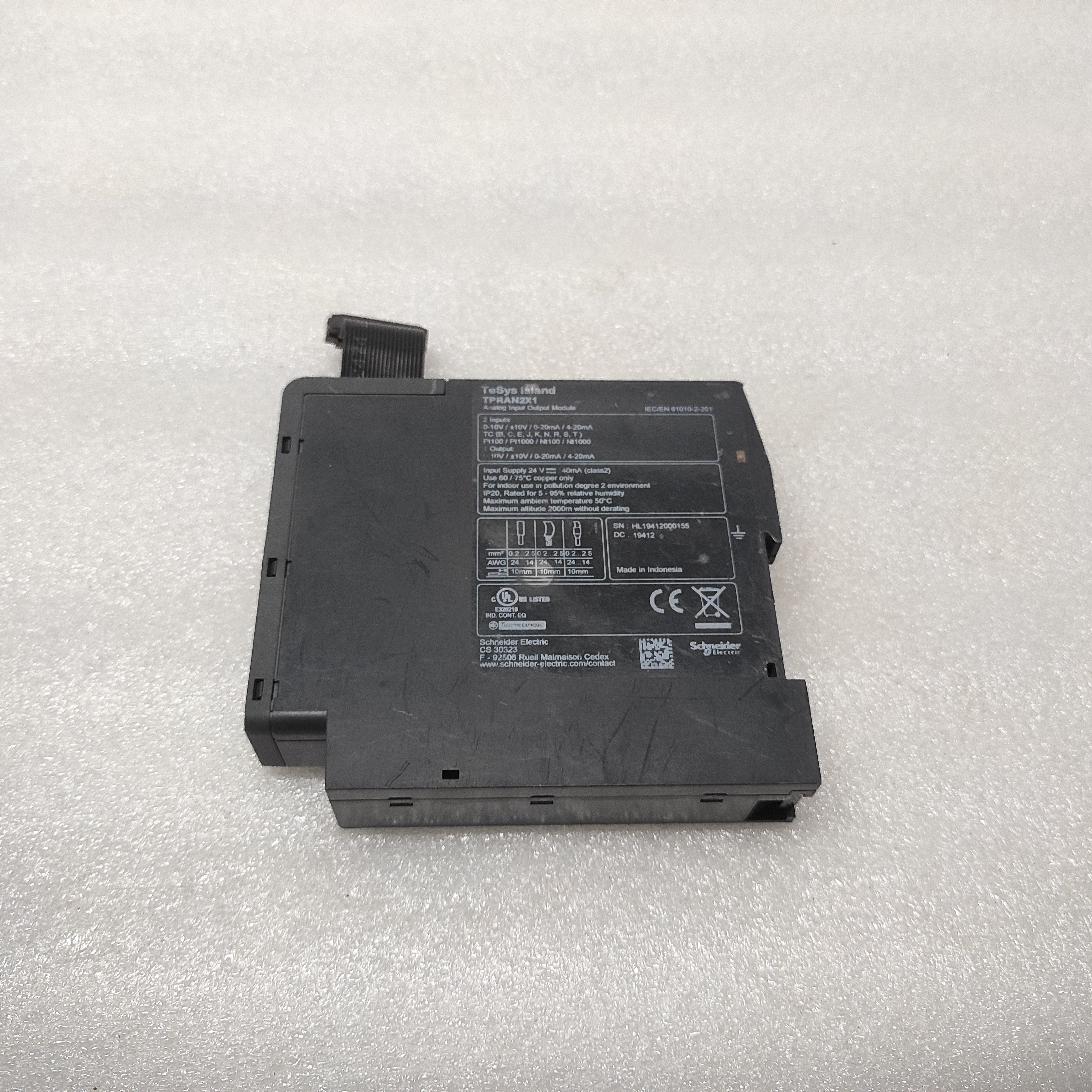 SE TPRAN2X1 ANALOG INPUT-OUTPUT MODULE
