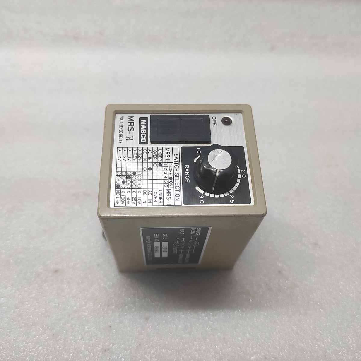 NABCO MRS-H VOLT SENSE RELAY NNIPPON AIR BRAKE 24VDC