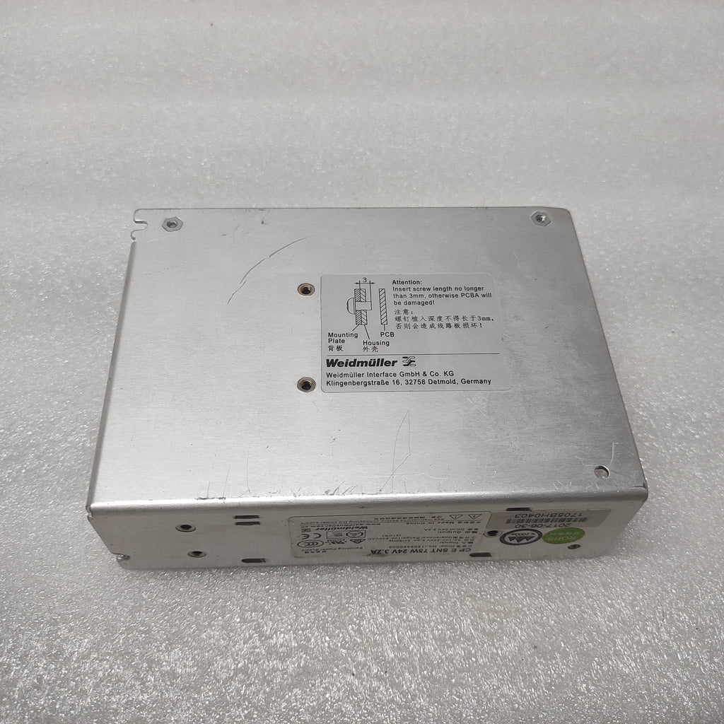 WEIDMULLER CP E SNT 75W 24V 3.2A POWER SUPPLY 24VDC 3.2A 1202490000