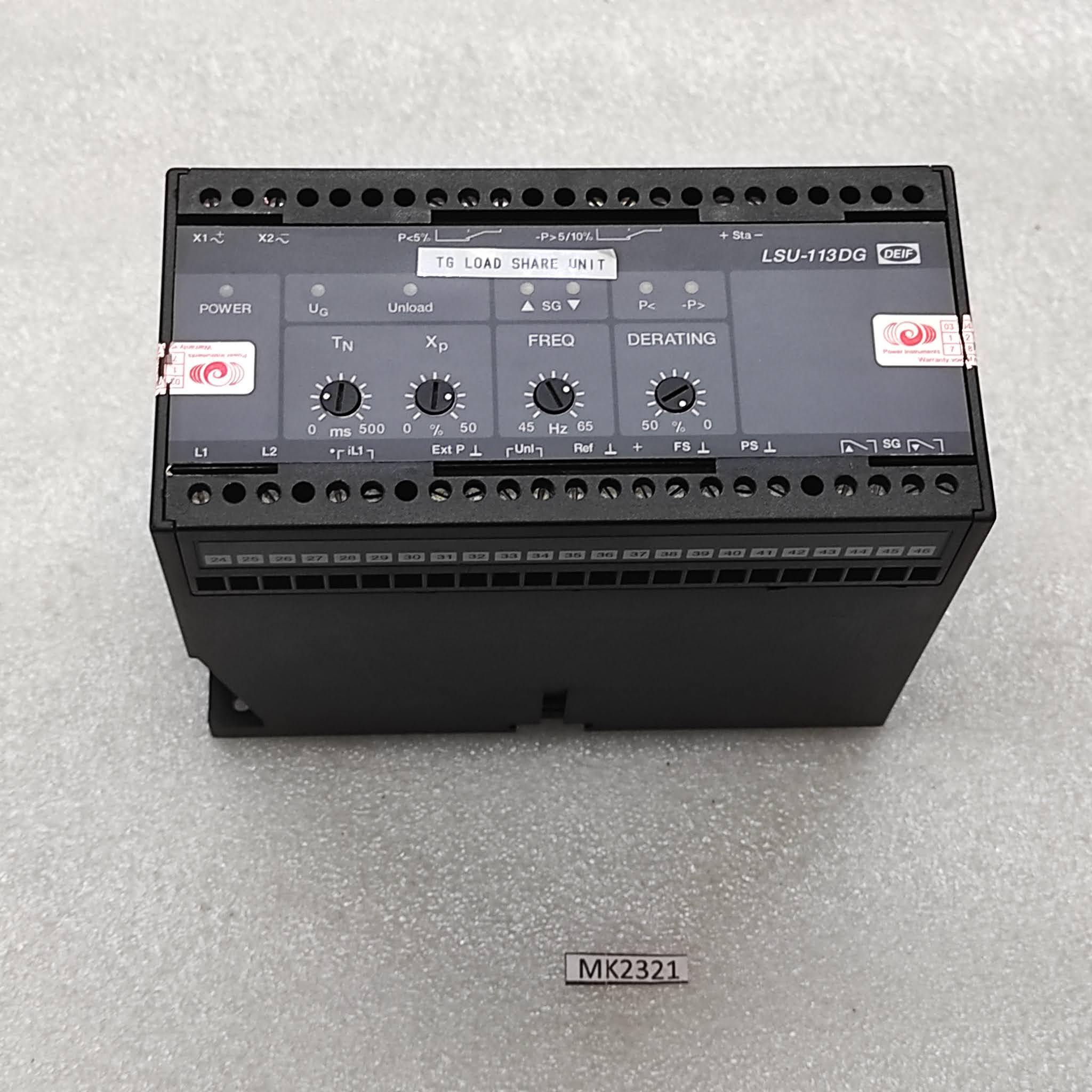 DEIF LSU-113DG LOAD SHARING UNIT 100020950.120 110V