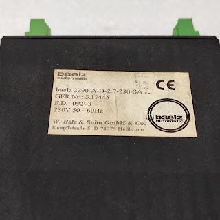 BAELZ AUTOMATIC WBS 2290 TEMPERATURE CONTROLLER BAELZ 2290-A-D-2.7-230-SA 230V