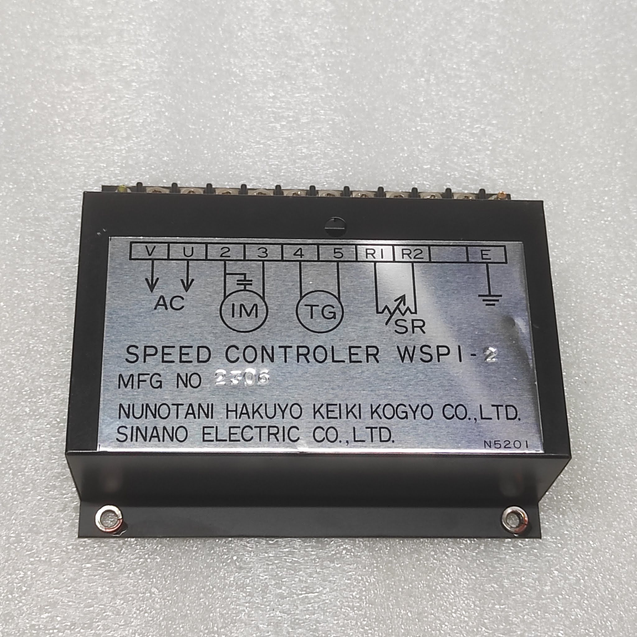 NUNOTANI HAKUYO KEIKI KOGYO WSPI-2 SPEED CONTROLER 2306 SINANO ELECTRIC