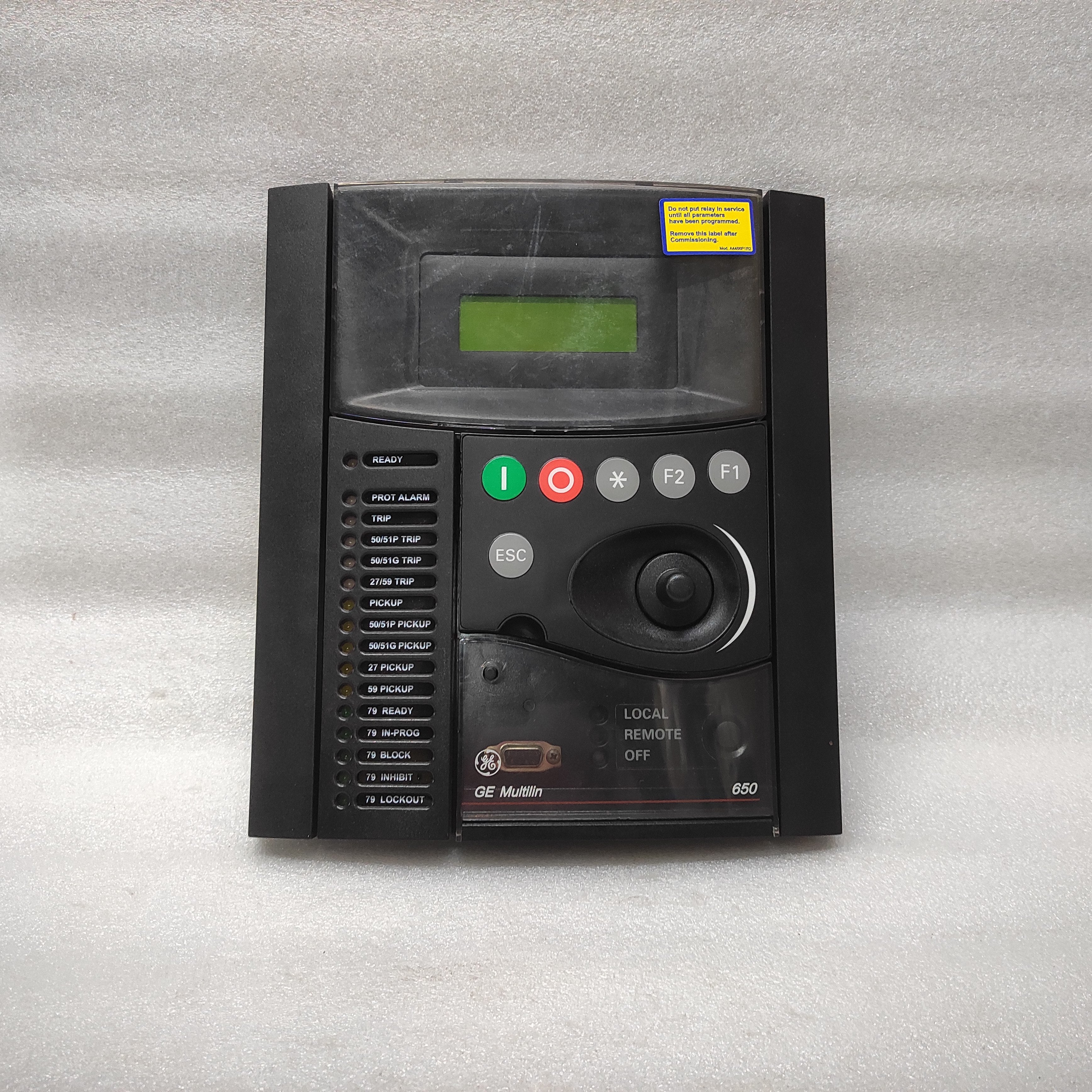 GE MULTILIN 650 BAY CONTROLLER FRONT DISPLAY 189C1337P1R10
