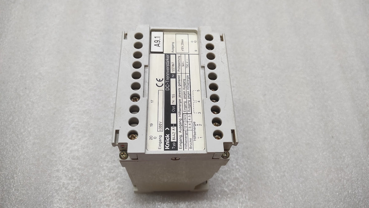KNICK 8439 A1 DC-ISOLATING AMPLIFIER CRACKED BODY