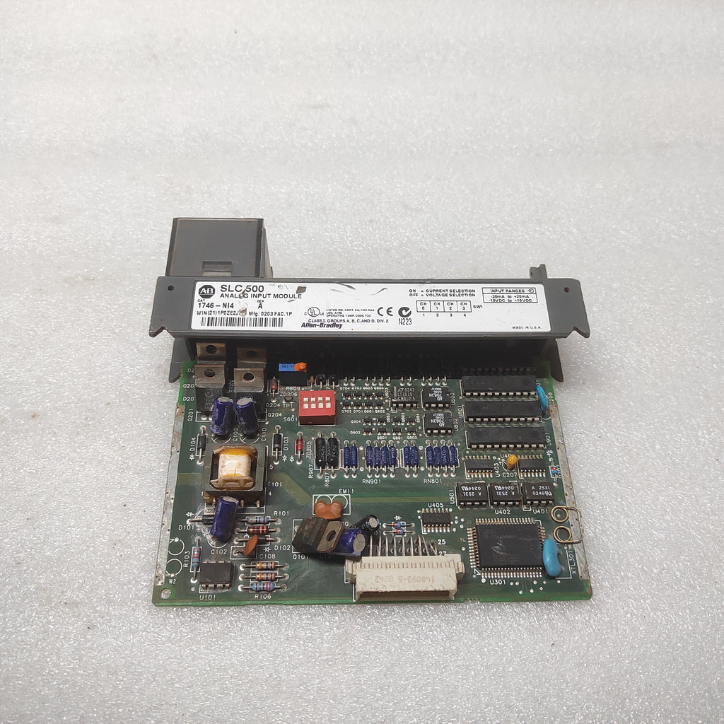 ALLEN BRADLEY CAT 1746-NI4 SLC500 ANALOG INPUT MODULE