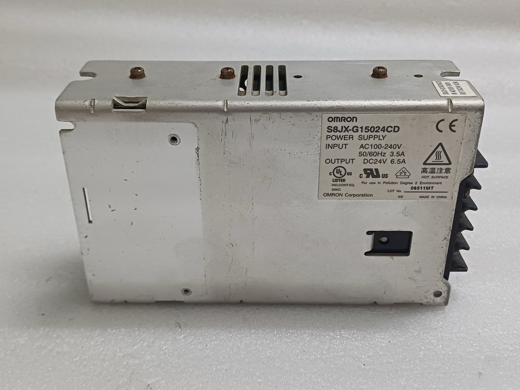 OMRON S8JX-G15024CD INDUSTRIAL SWITCHING POWER SUPPLY 24VDC 6.5A