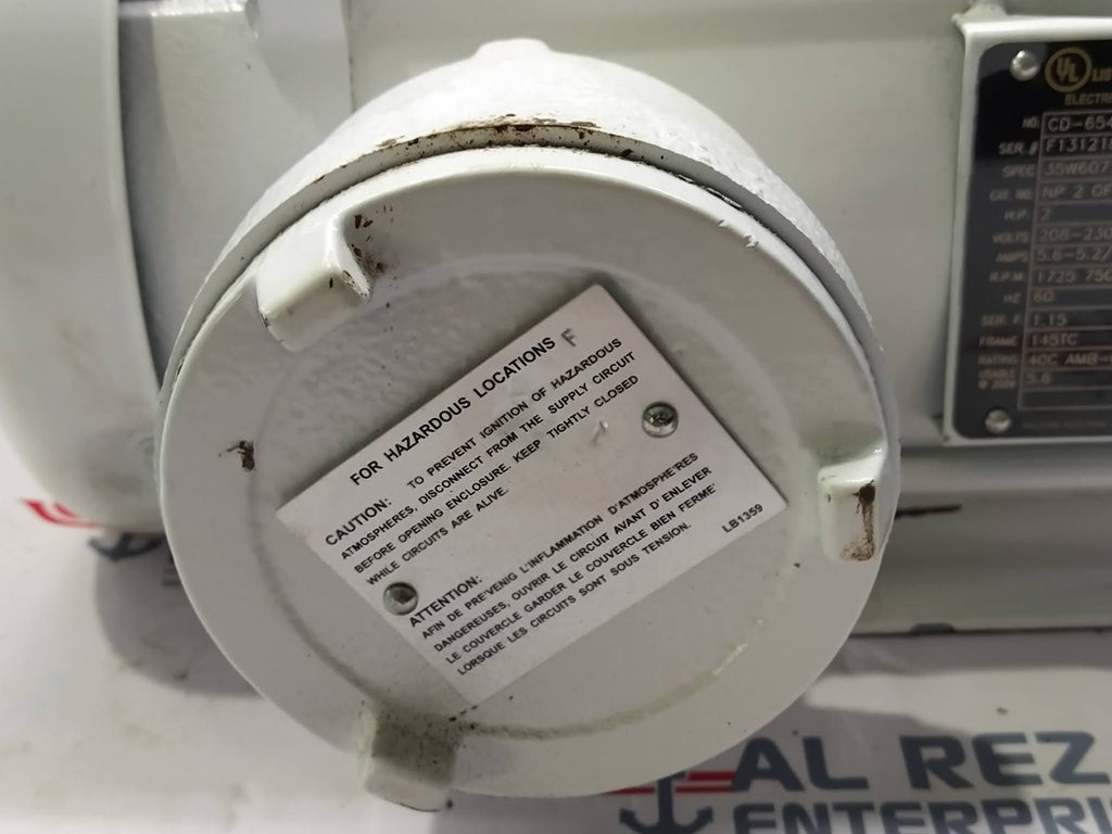 BALDOR CD-65406 ELECTRIC MOTOR 35W607T866G1 98139 2HP 460V