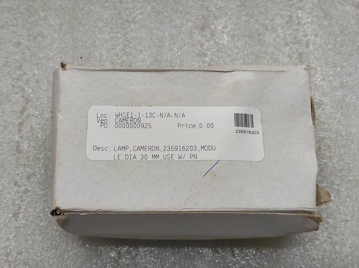 BARTEC TYP 07-3353-4120 LAMP MODULE PILOT LIGHT 235916203 CAMERON
