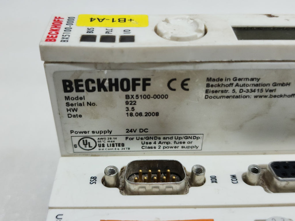 BECKHOFF BX5100-0000 CANOPEN CONTROLLER 24VDC