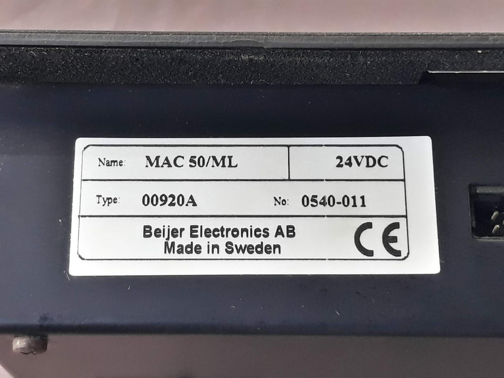 Beijer Electronics MAC 50/ML Operator Panel 00920A 24VDC
