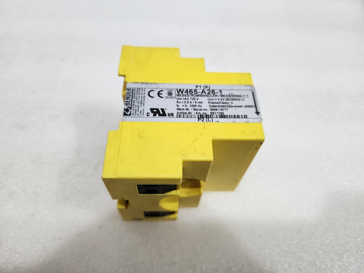 BENDER W465-A26-1 MEASURING C.T. B911785
