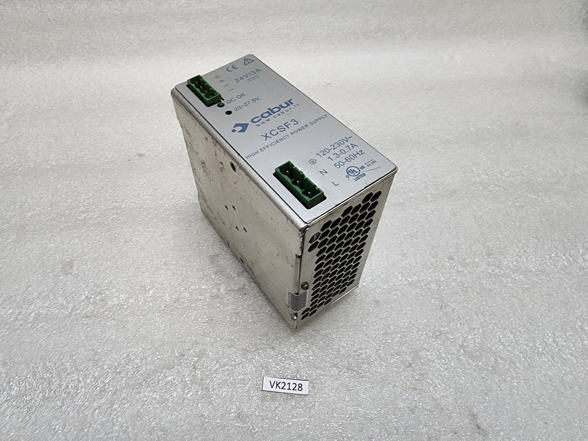 CABUR XCSF3 HIGH EFFICIENCY POWER SUPPLY 24VDC 3A