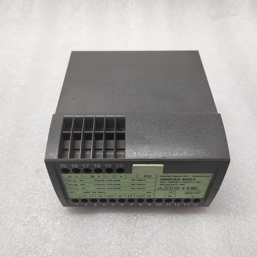 CAMILLE BAUER SINEAX M563 PROGRAMMABLE MULTI TRANSDUCER 3-ANALOG OUTPUT RS232
