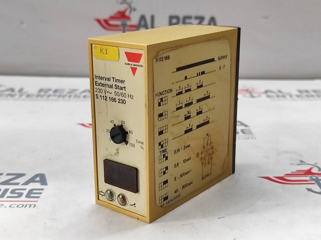 CARLO GAVAZZI S 112 166 230 INTERVAL TIMER S112166230 230V