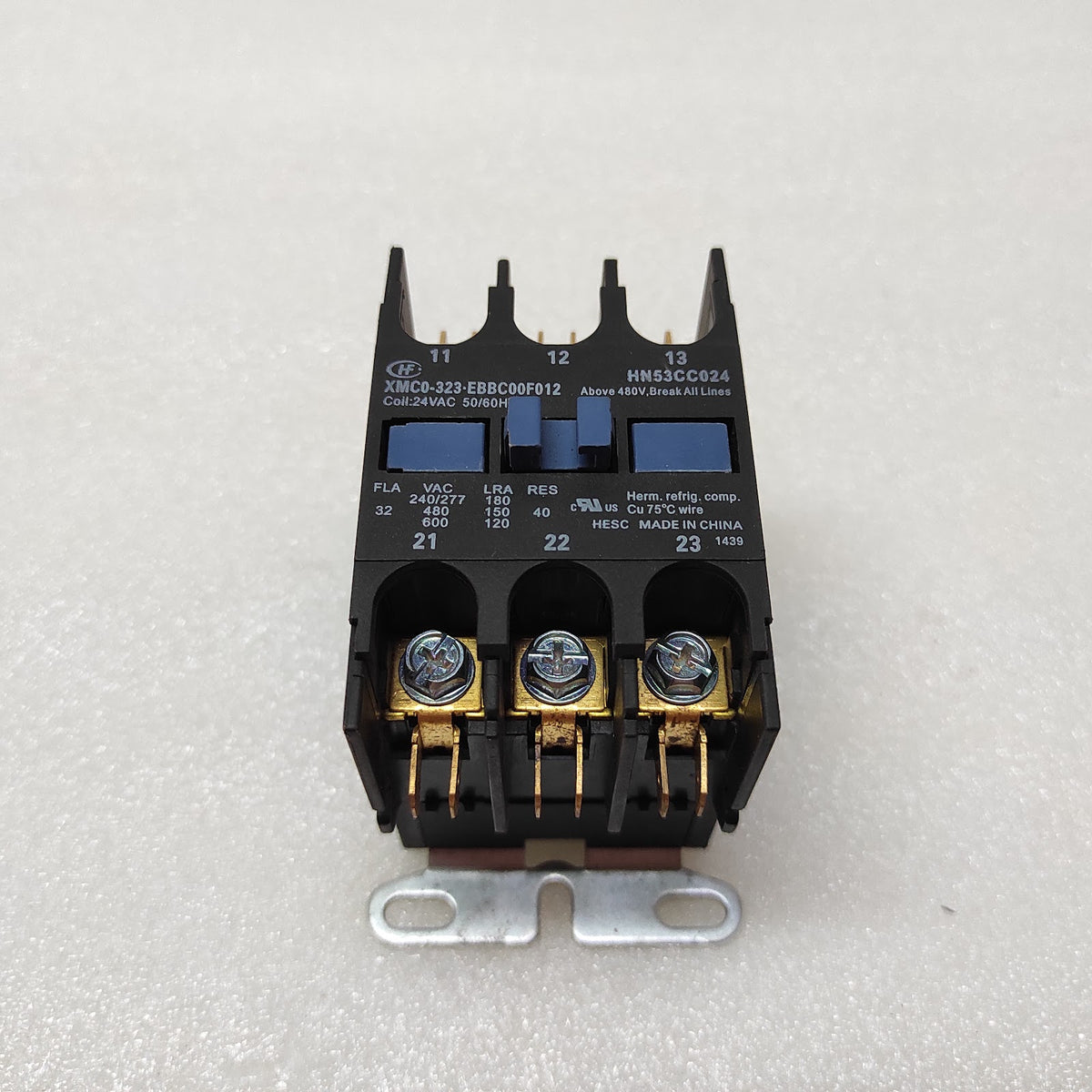 CARRIER XMC0-323-EBBC00F012 CONTACTOR HM53CC024 COIL VOLTAGE 24VAC