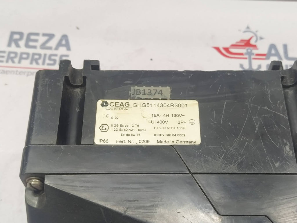 CEAG GHG5114304R3001 EX-PLUGS & SOCKETS ZONE 1 16 A ZONE 1 130V