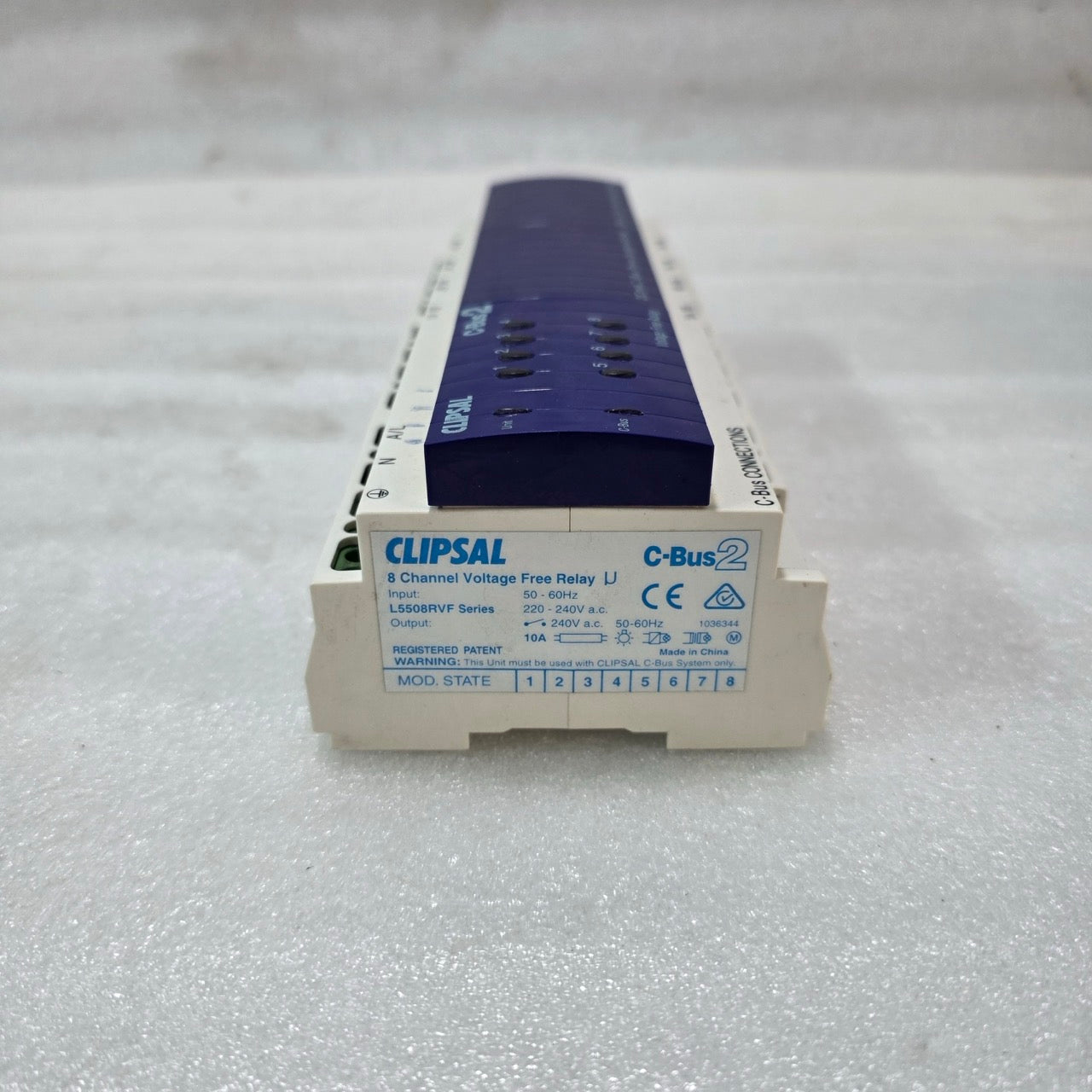 CLIPSAL C-BUS 2 L5508RVF 8 CHANNEL VOLTAGE FREE RELAY | 240V AC 10A