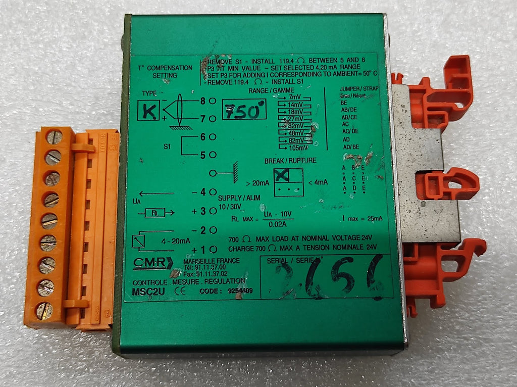 CMR MSC2U MONITORING MODULE 9254409 MS C2U