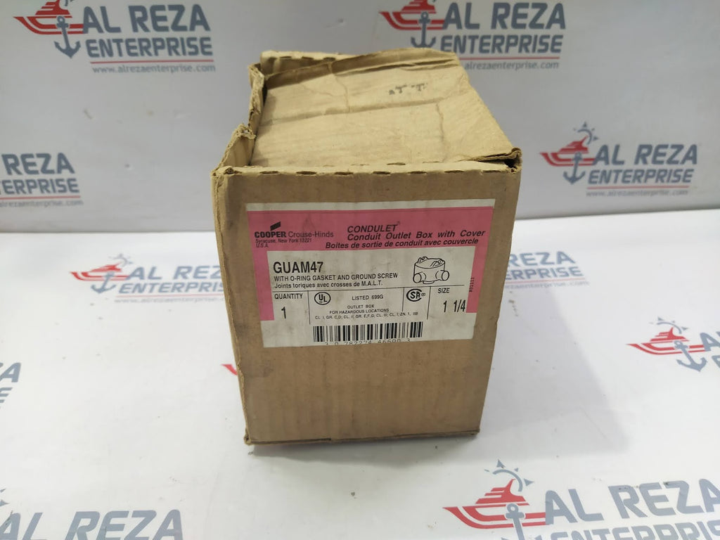 COOPER CROUSE HINDS GUAM47 CONDUIT OUTLET BOX WITH COVER