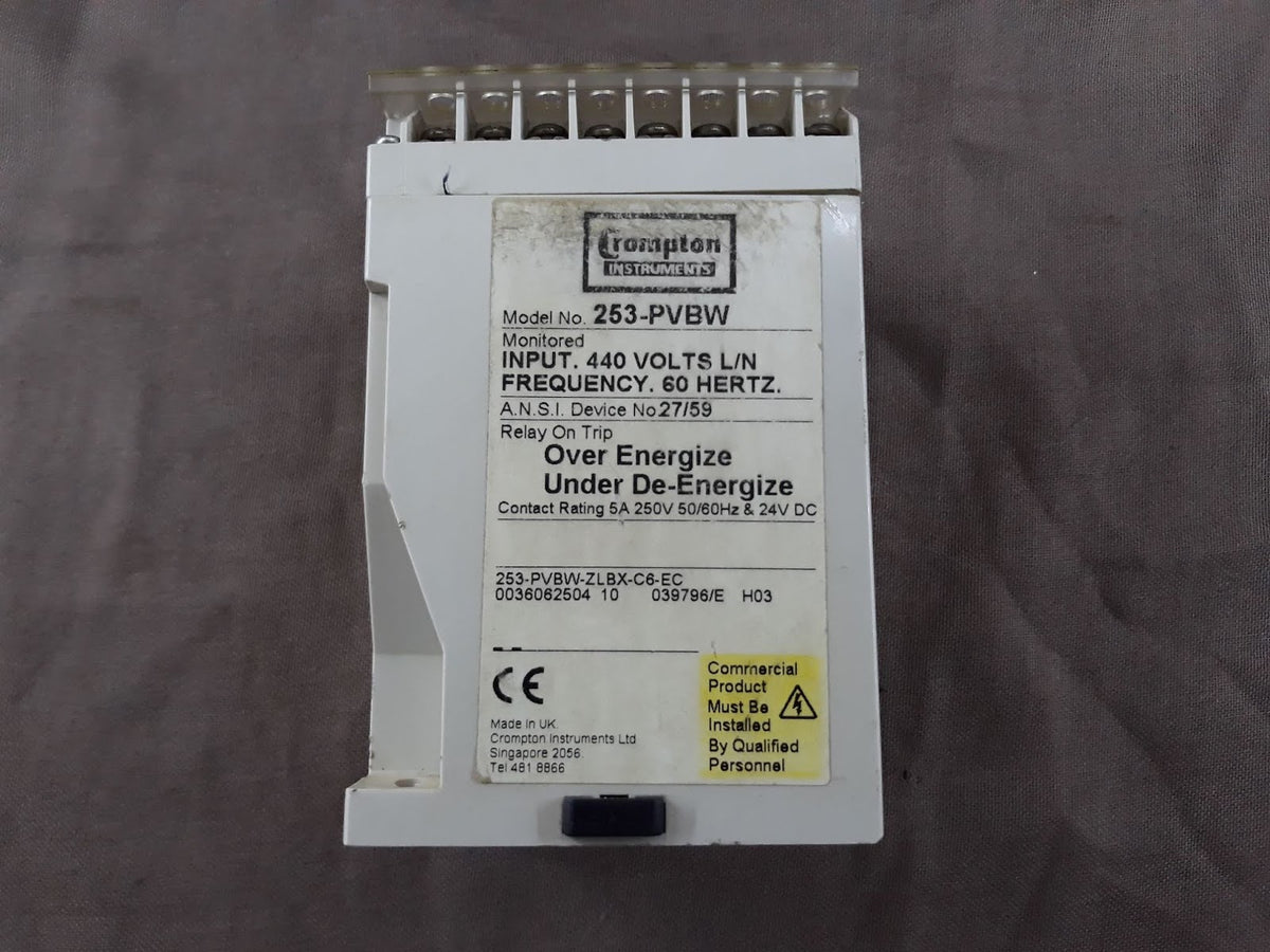 Crompton Protector 253-PVBW Frequency Relay 253 PVBW