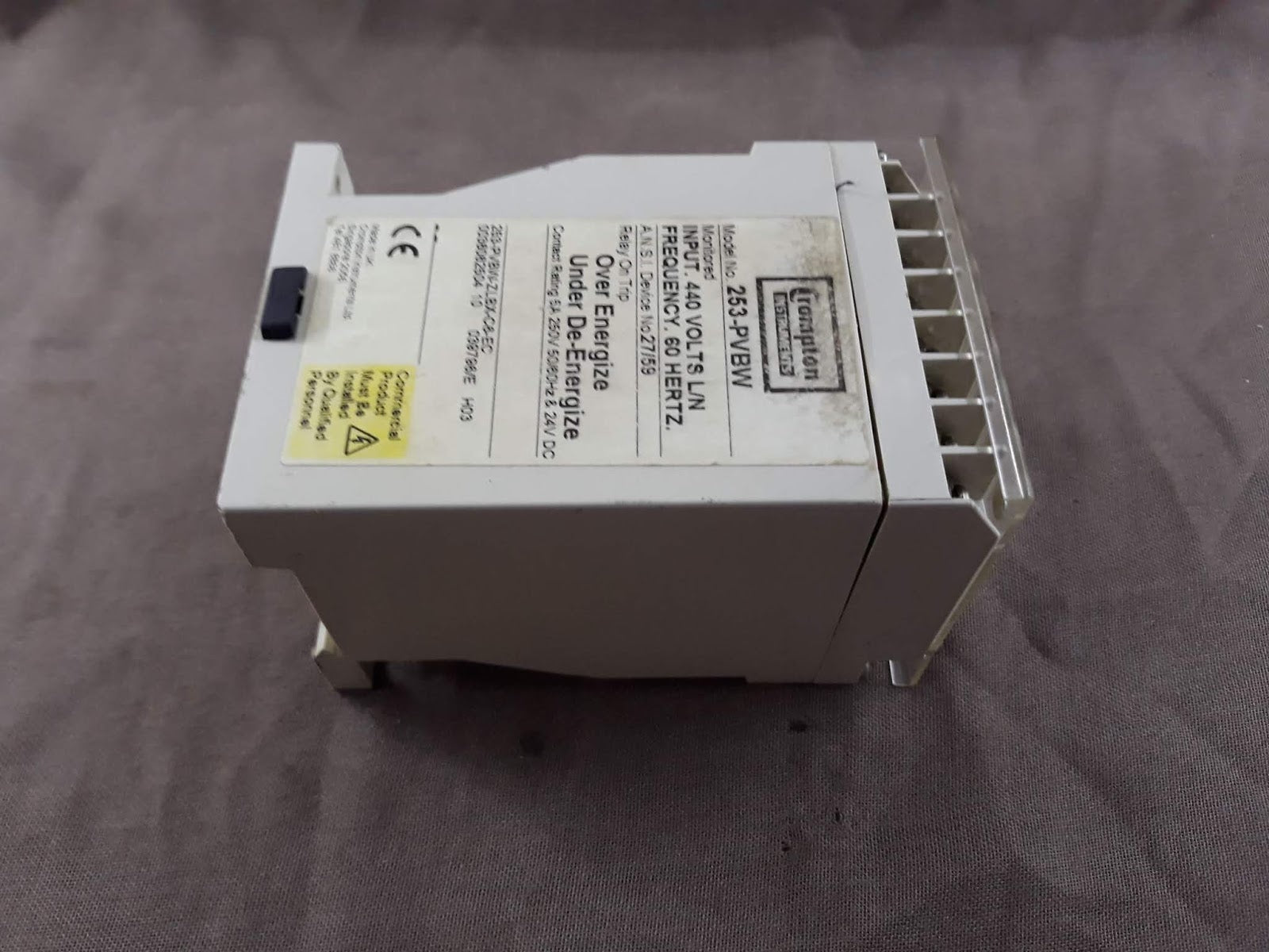 Crompton Protector 253-PVBW Frequency Relay 253 PVBW