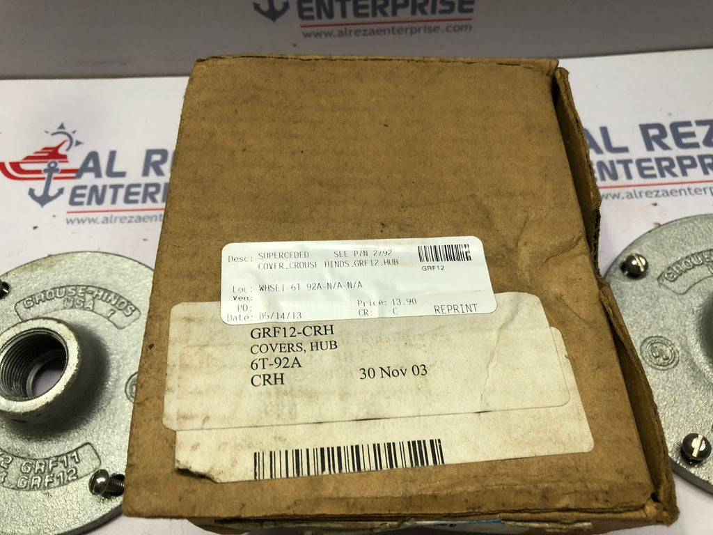 CROUSE-HINDS GRF12 3/4" HUB COVER