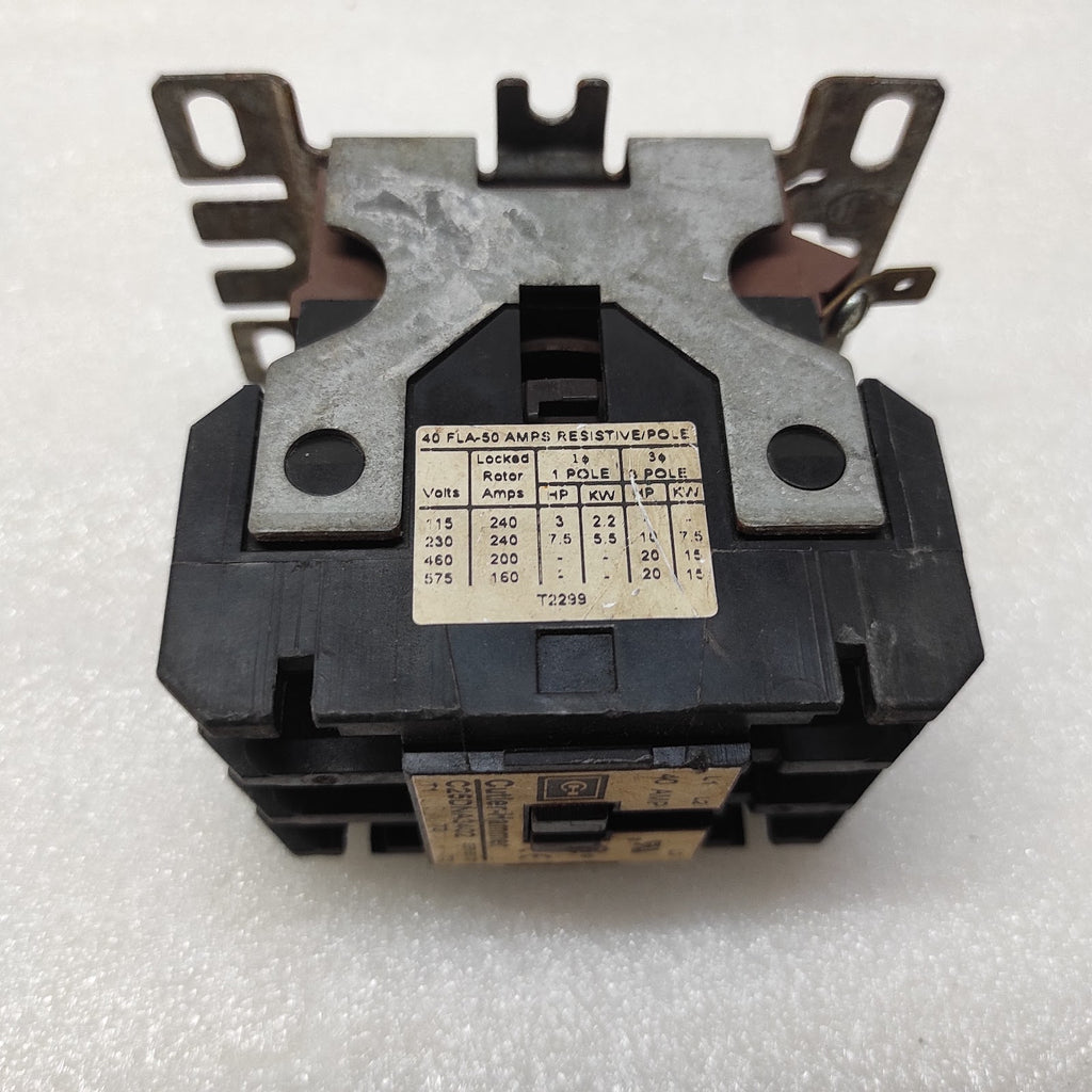CUTLER HAMMER C25DNA3402 MAGNETIC CONTACTOR 40A COIL VOLTAGE 24V
