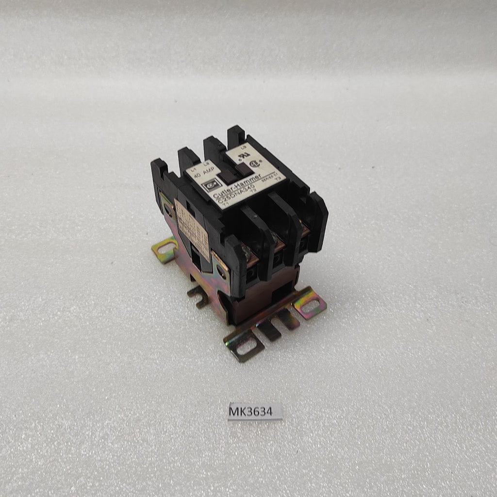 CUTLER HAMMER C25DNA340 MAGNETIC CONTACTOR 40A COIL VOLTAGE 24V