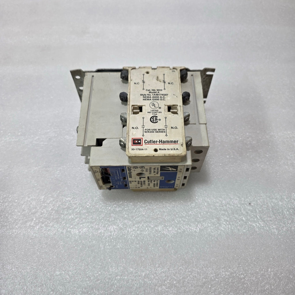 CUTLER HAMMER W200MLCFC MOTOR STARTER | NEMA SIZE 1 | 120V COIL | 0.5–3.8 FLA |