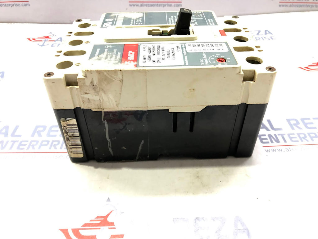 CUTLER HAMMER HMCP CIRCUIT BREAKER HMCP030H1C 30AMP 3POLE 600VAC/250VDC