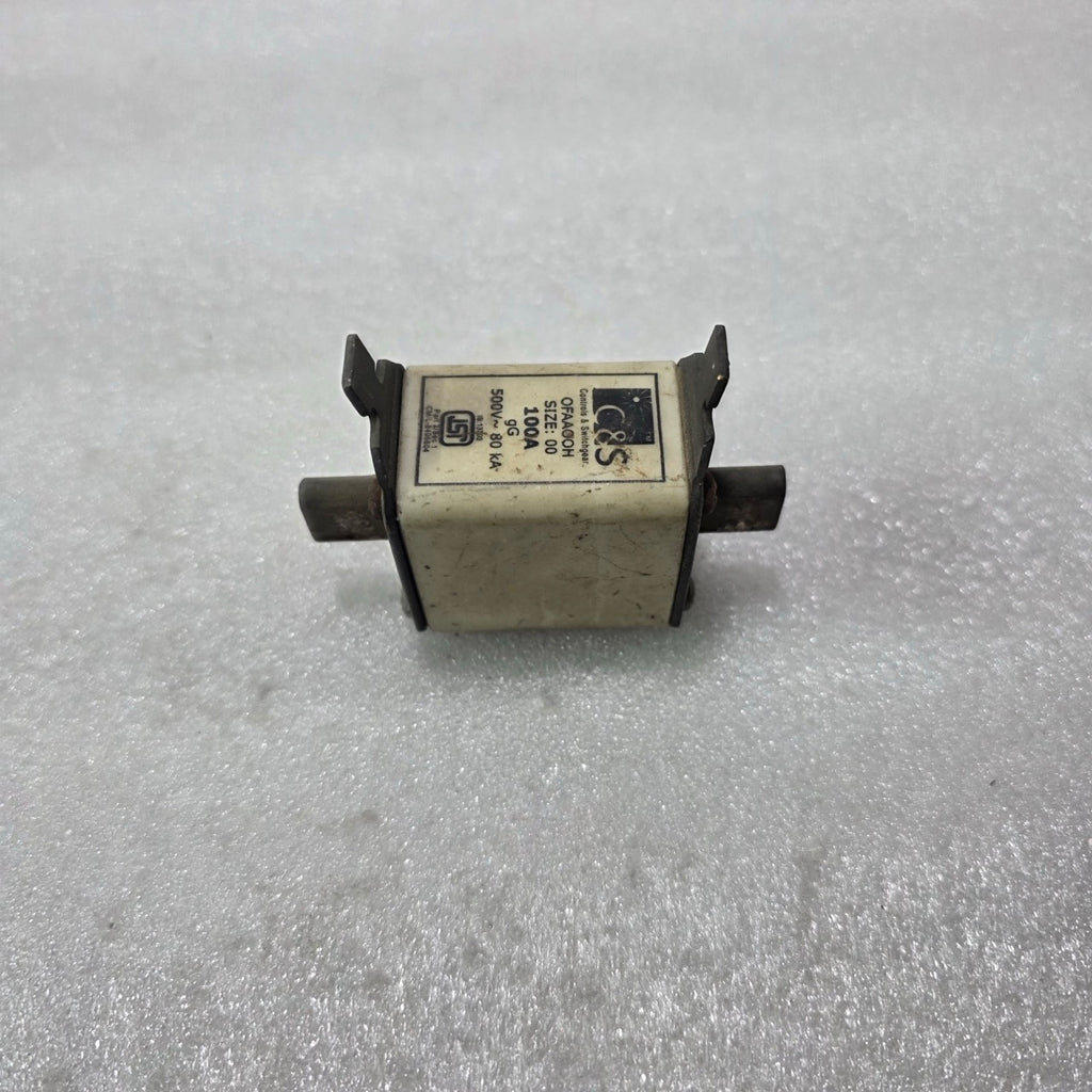 C&S ELECTRIC OFAA00H NH SIZE 00 HRC FUSE LINK 100A 500V gG 80kA