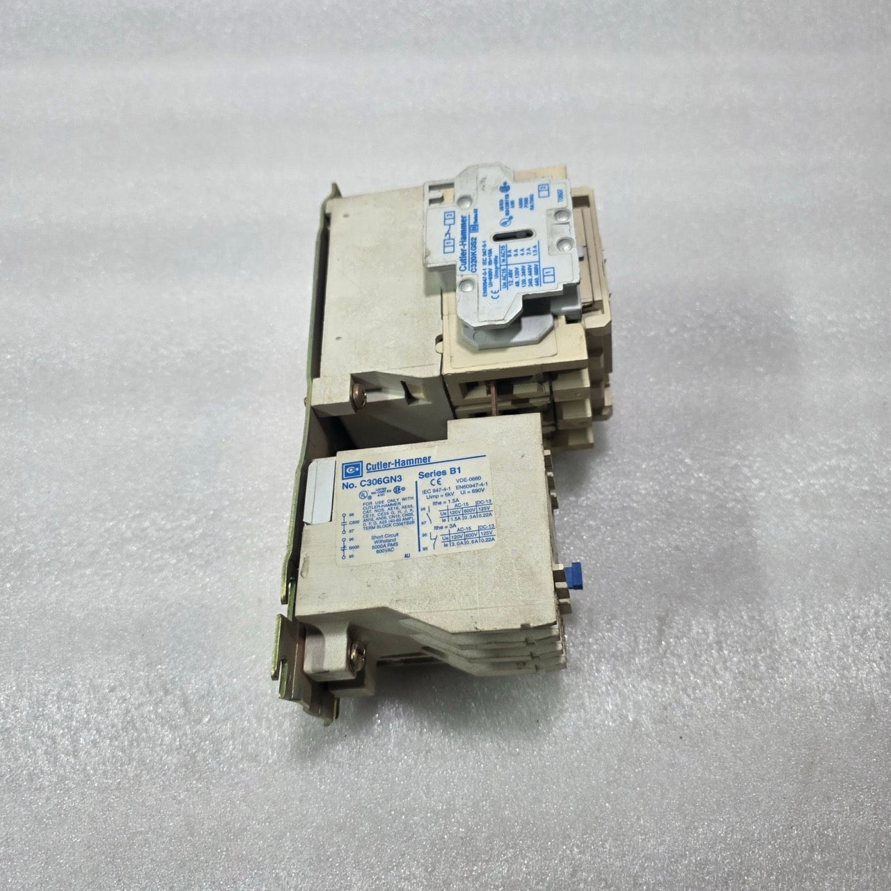 CUTLER HAMMER AN16GNO NEMA SIZE 2 45A CONTACTOR w/ C306GN3 OVERLOAD 3P