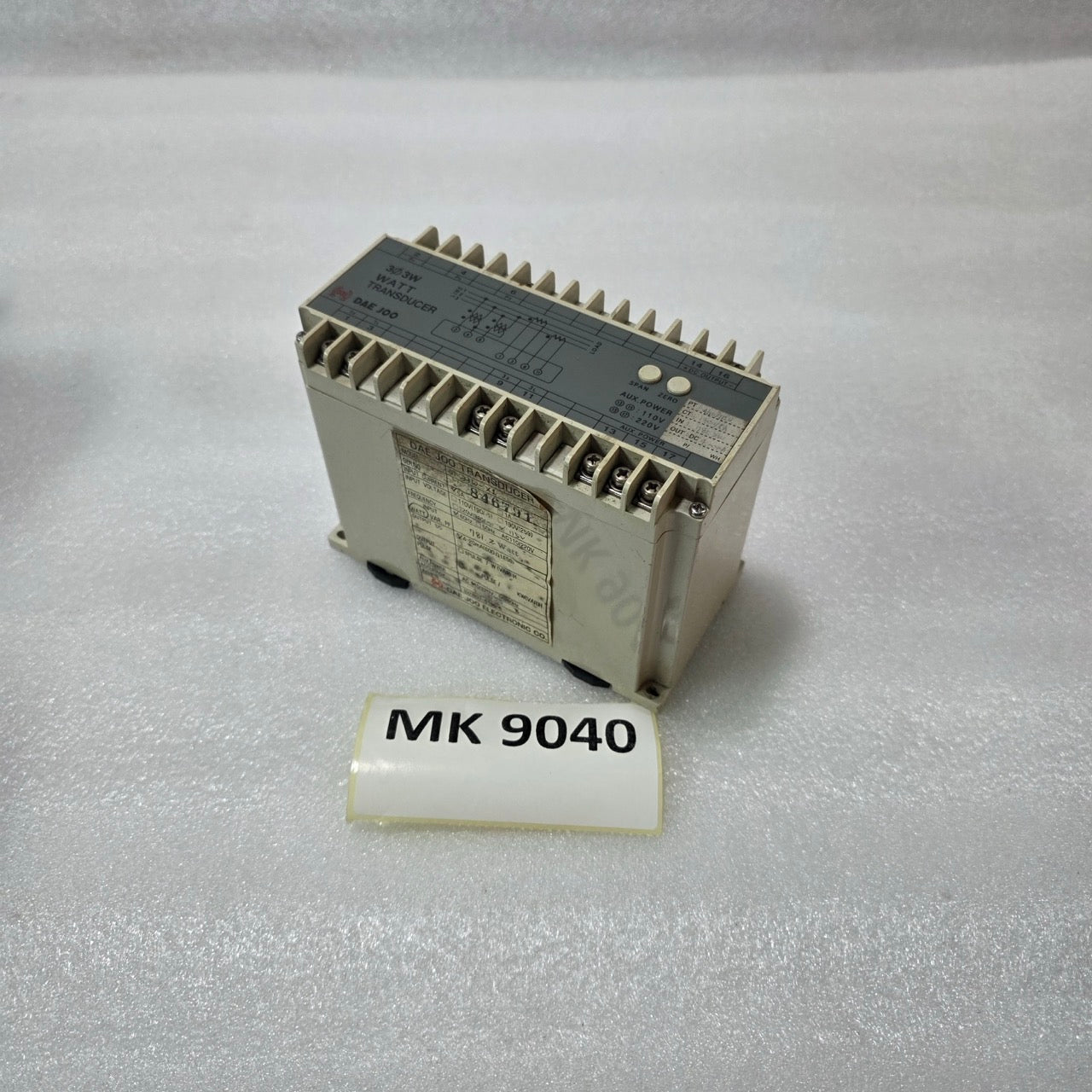 DAE JOO DT-33W-X1 WATT TRANSDUCER 5A 115V 60HZ | 4–20MA OUTPUT | POWER MEASUREME