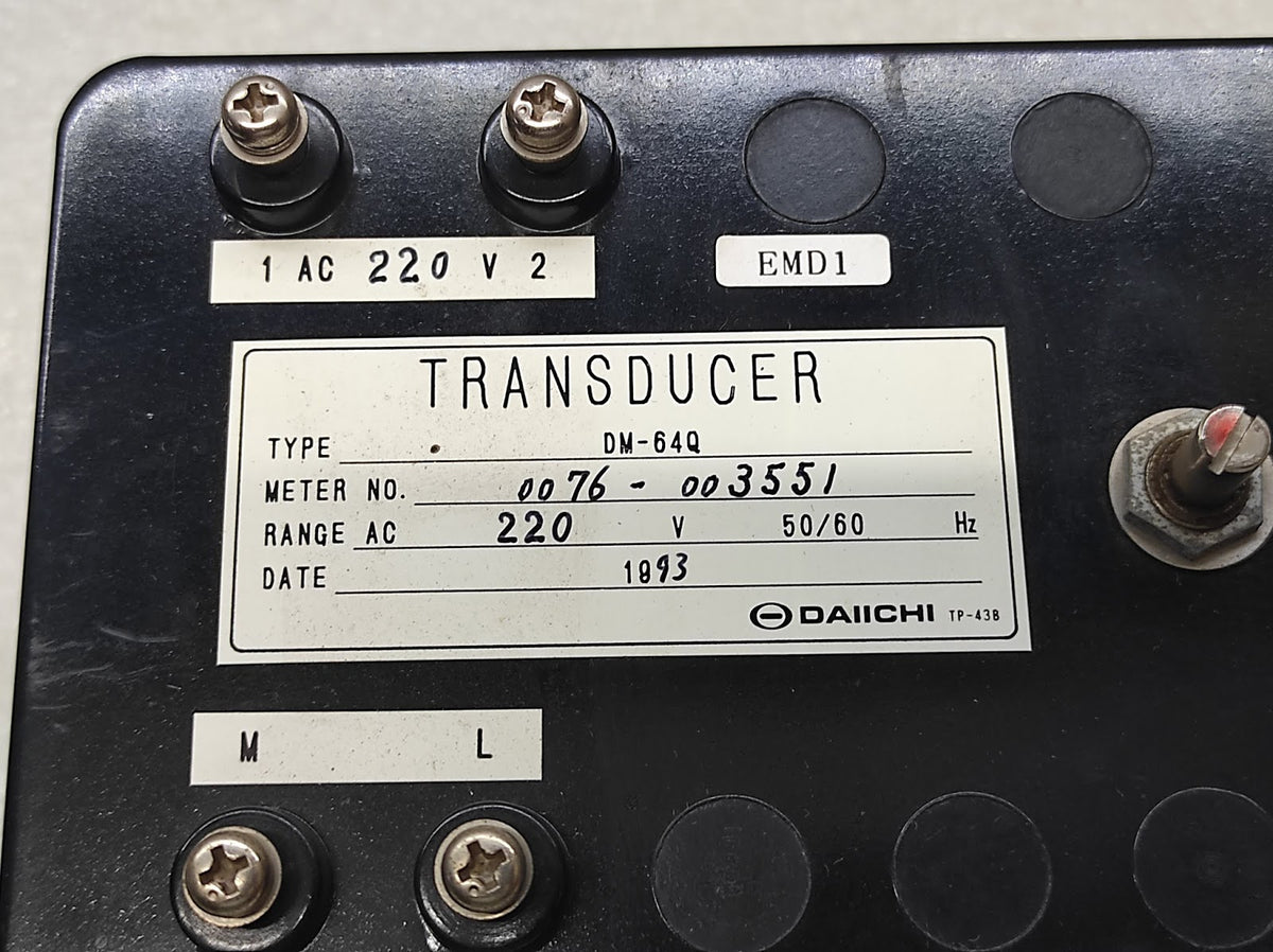 DAIICHI DM-64Q TRANSDUCER 220V