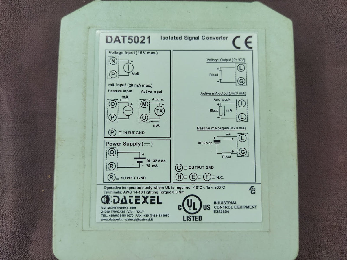 Datexel DAT5021 Isolated Signal Converter 20-32V DC