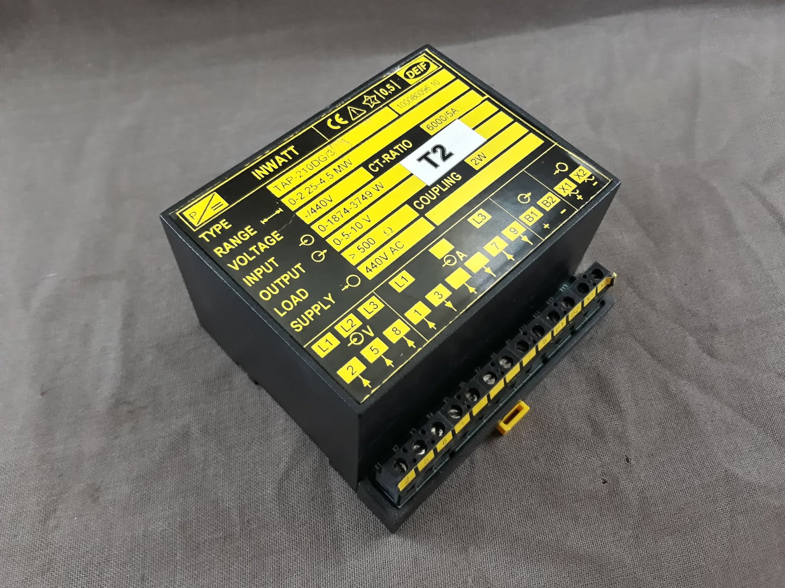 Deif Tap-210DG/3 Inwatt Transducer 100080096.10 Range 0-2.25 -4.5 MW