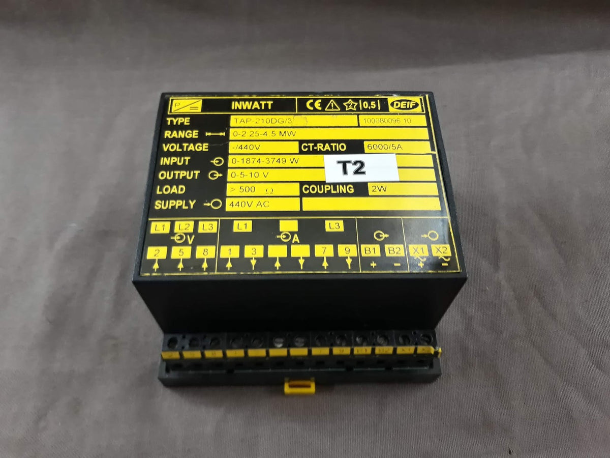 Deif Tap-210DG/3 Inwatt Transducer 100080096.10 Range 0-2.25 -4.5 MW