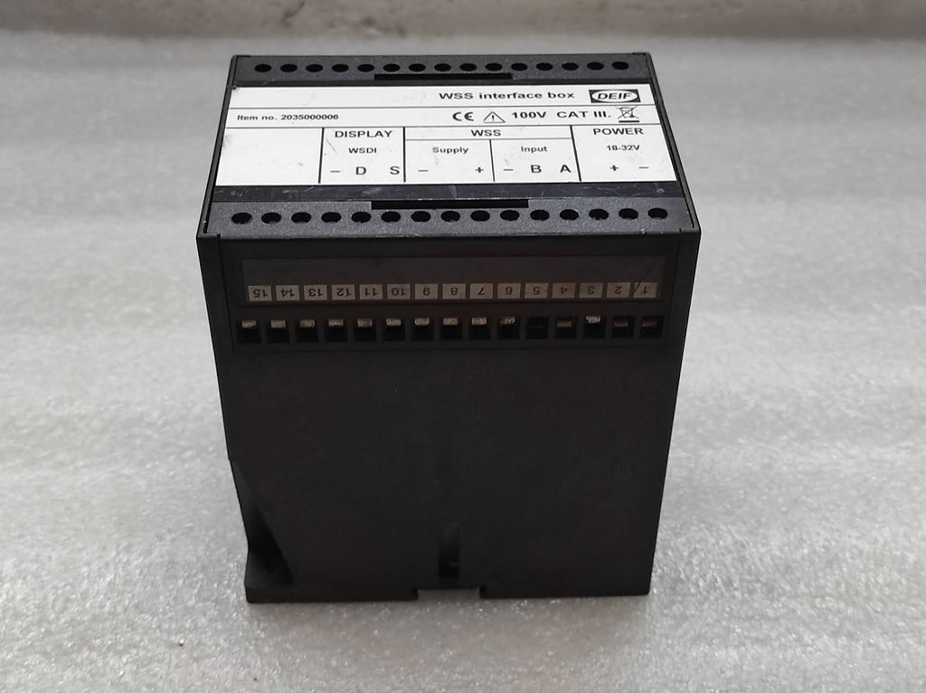DEIF 2035000006 WSS INTERFACE BOX 18-32V