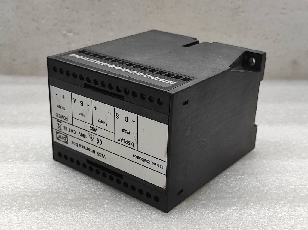 DEIF 2035000006 WSS INTERFACE BOX 18-32V