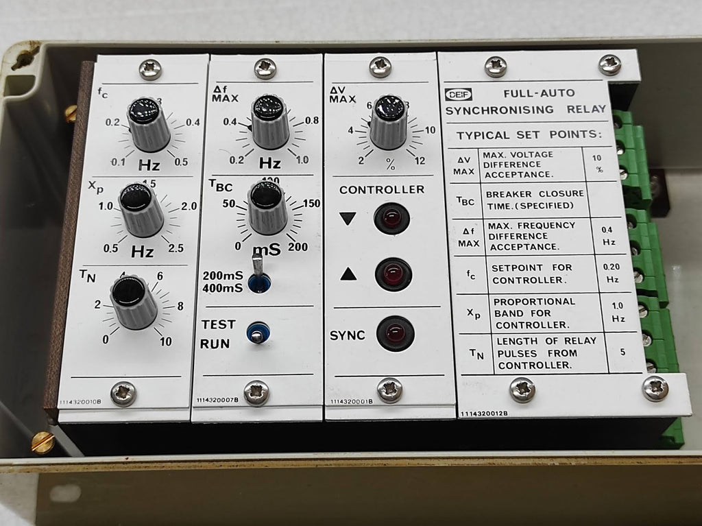 Deif Full Auto Synchronising Relay 1114320012B 1114320010B 1114320007B 111432000