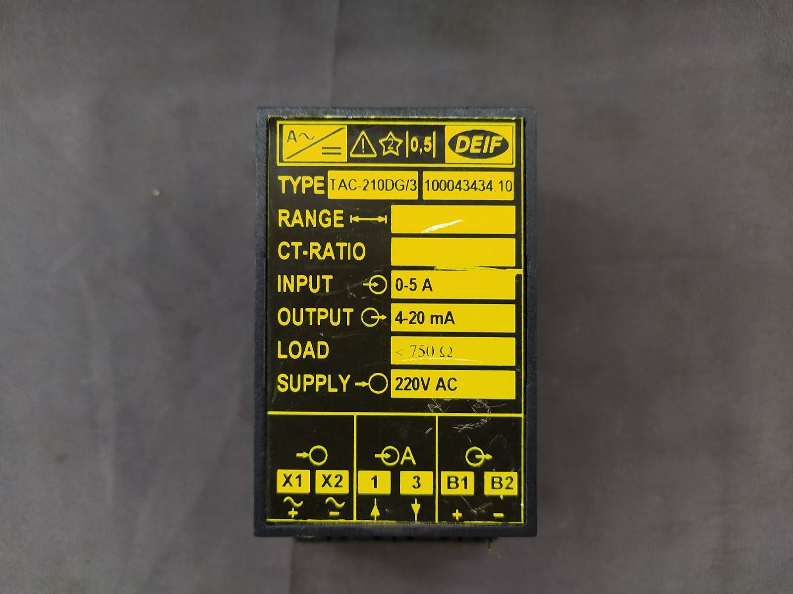 DEIF TAC-210DG/3 Transducer 100043434.10 TAC210DG3 220V