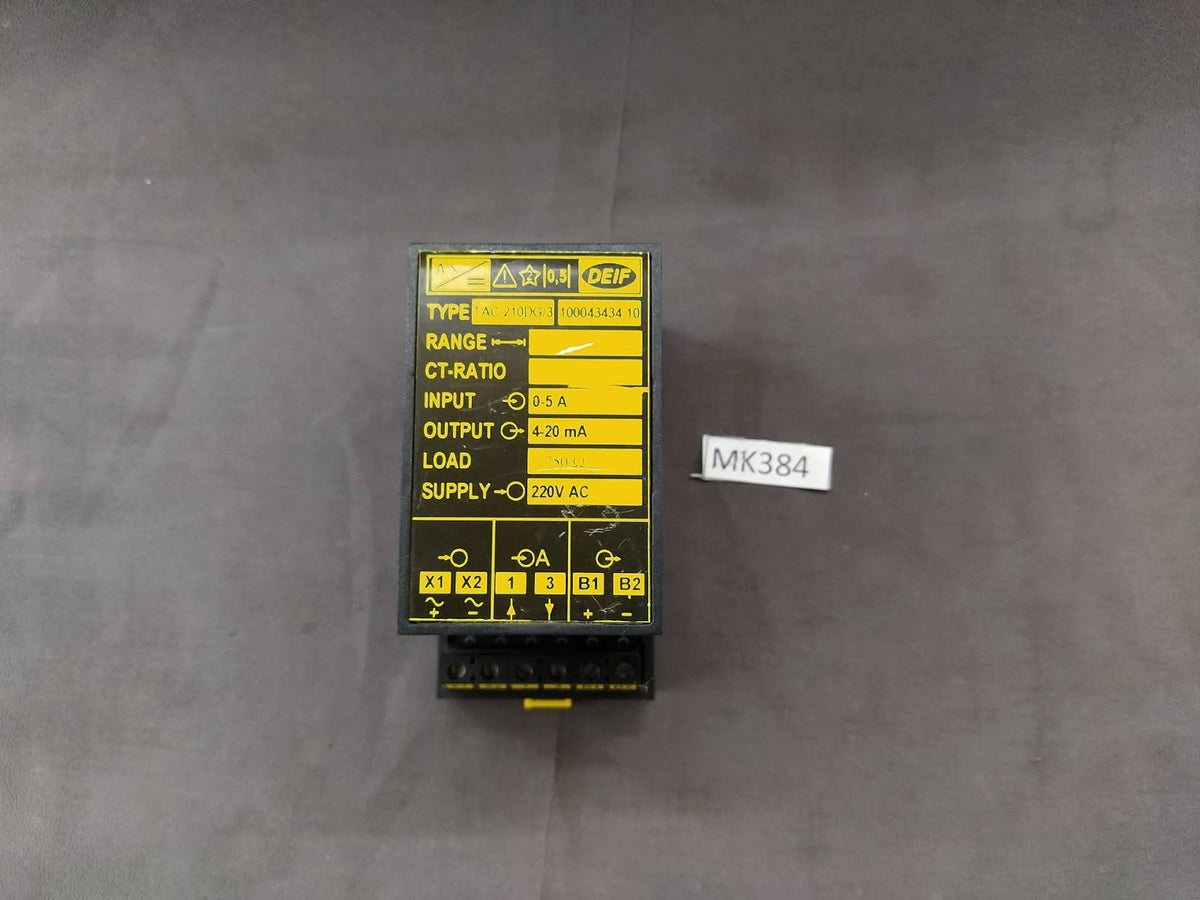 DEIF TAC-210DG/3 Transducer 100043434.10 TAC210DG3 220V