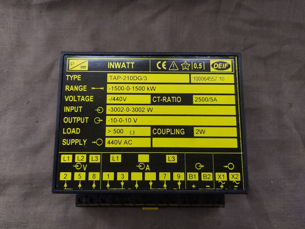 Deif TAP-210DG/3 Inwatt Transducer 100064557.10 440V TAP-210DG-3