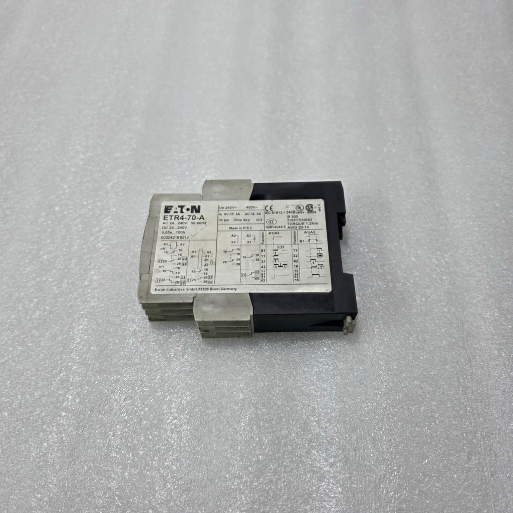 EATON ETR4-70-A MULTIFUNCTION TIME RELAY 24-240V AC/DC | INDUSTRIAL TIMER