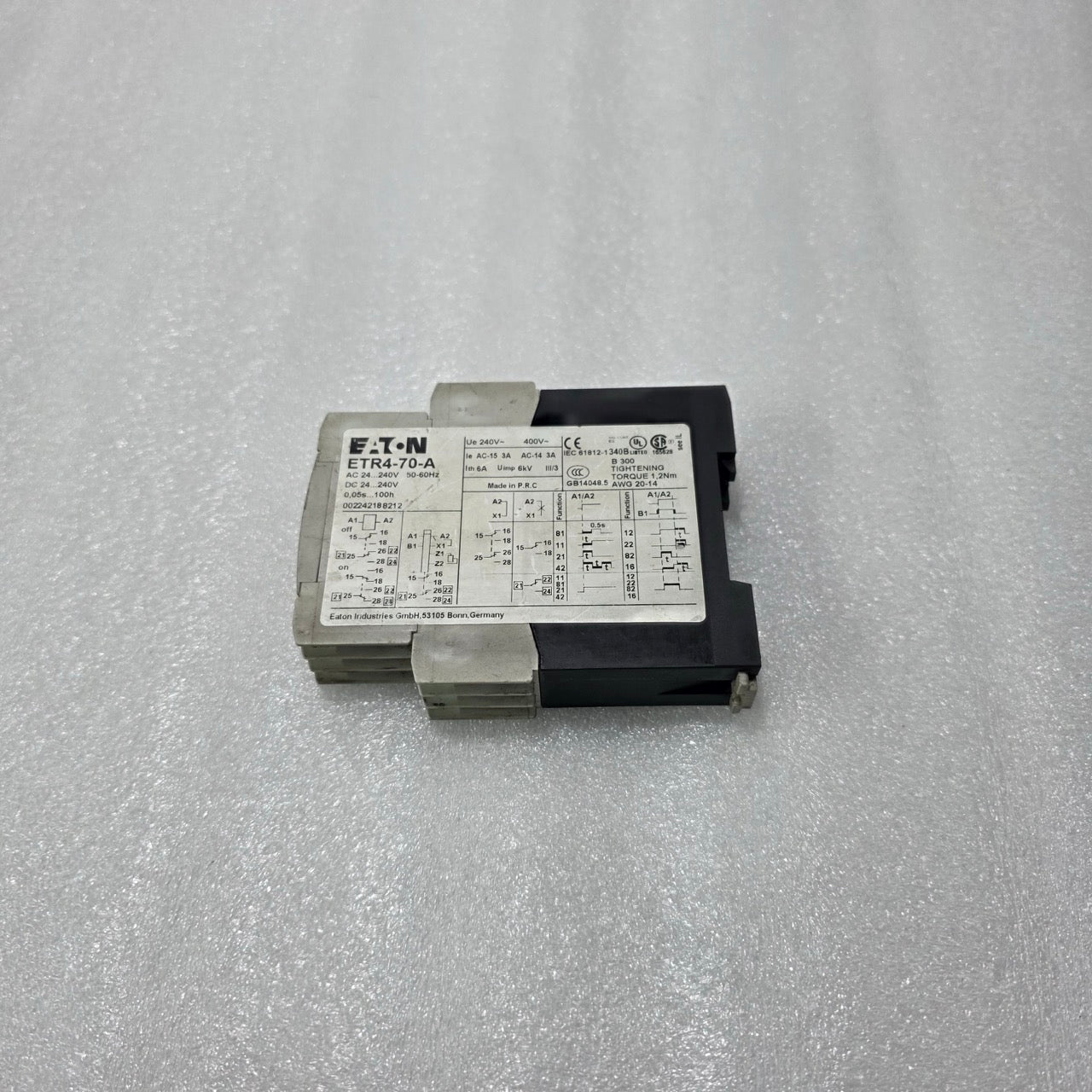 EATON ETR4-70-A MULTIFUNCTION TIME RELAY 24-240V AC/DC | INDUSTRIAL TIMER